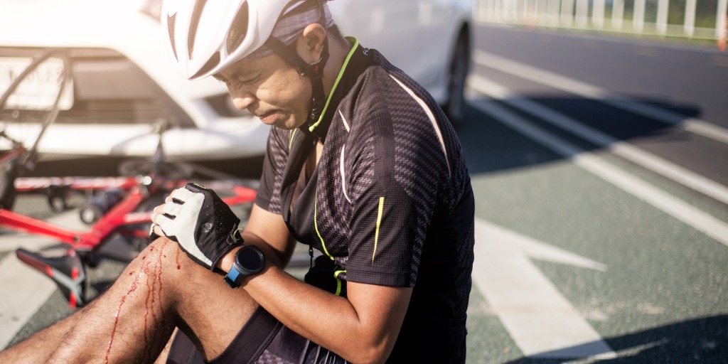 A serious bicycle accident inside bike lanes in Long Beach, CA.